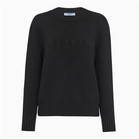 maglia prada nera|Maglia In Lana Cashmere Nero .